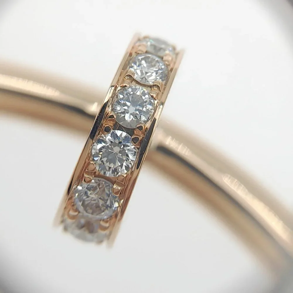 Cartier Juste un Clou Bracelet 18K Rose Gold with Diamonds Size 16 - Picture 11 of 14